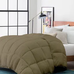 RAZZAI Beige Microfiber Mild Winter 210 GSM Single Bed Comforter-picture-3