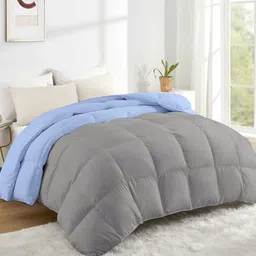 RAZZAI Blue & Grey Microfiber Mild Winter 500 GSM Single Bed Comforter-7