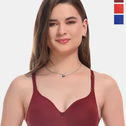 ESOROUCHA Pack Of 3 Full Coverage Lightly Padded Bra With All Day Comfort-15