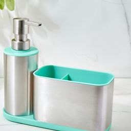Home Centre Silver-Toned & Green Solid Stainless Steel Bath Accessories Set-1