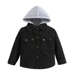 StyleCast Boys Black Striped Hooded Long Sleeves Cotton Tailored Jacket-23