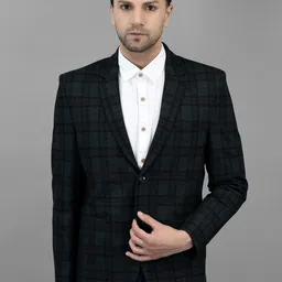 Canary London Checked Single Breasted Slim Fit Blazer-image-39