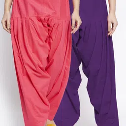 Jinfo Women Pack Of 2 Solid Pure Cotton Loose Fit Salwar-picture-13
