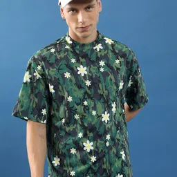 HIGHLANDER Unisex Floral Printed Slim Fit T-shirt-image-24