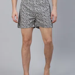 East Ink Men Off White & Black Digital Printed Pure Cotton Boxers EIBXCO051-picture-14