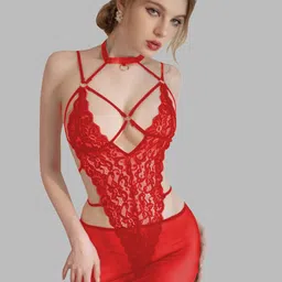 FIMBUL Self Design Shoulder Straps Net Baby Doll-picture-15
