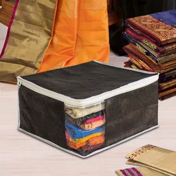 prettykrafts Set of 9 Black Saree Organisers-2