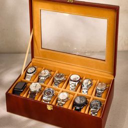 BIRCH & CO. Luxury Watch Box For 12 Watches Stylish Storage Organizer-52