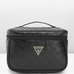 GUESS Brand Logo Textured Makeup Organiser-image-28