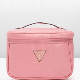 GUESS Brand Logo Textured Makeup Organiser-image-61