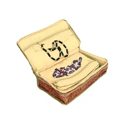 Kuber Industries Cream-Coloured & Maroon Printed Jewellery  Organisers-15
