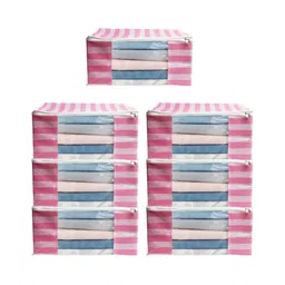 ANKIT INTERNATIONAL Pink Set of 6 Super Strong Multi-Utility Organisers-39