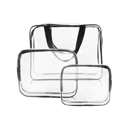 HOUSE OF QUIRK Set Of 3 White Solid Makeup Storage Organisers-3