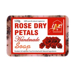 YNB YOURS NATURAL BUDDY Pack of 3 Organic Rose Dry Petals SLS & Paraben Free Soap 360 gm-2