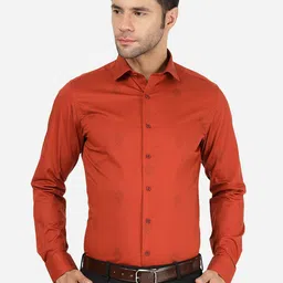 JB STUDIO Slim Fit Ethnic Motifs Printed Pure Cotton Formal Shirt-image-47