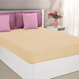 GADDA CO Beige Breathable Elastic Fitted Queen Mattress Protector-image-53