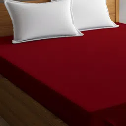 GADDA CO Maroon Terry Breathable Mattress Protector-image-73