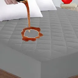 LINENOVATION Grey Waterproof Quilted Mattress Protector-image-50