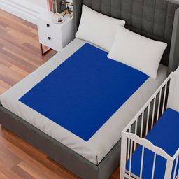 AVI Navy Blue Waterproof Cotton Mattress Protector-image-42