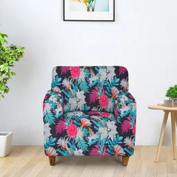 Cortina Multi-Coloured Printed 1-Seater Sofa Cover-9