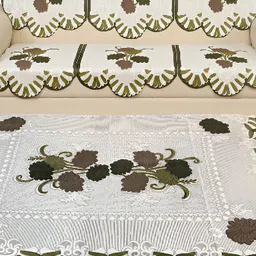 BIGGER FISH Green 10 Pieces 5 Seater Sofa Covers-image-38