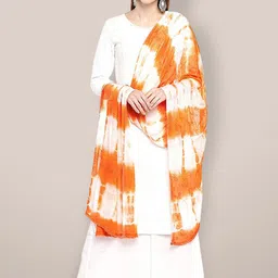 Dupatta Bazaar Ombre Dyed Shibori Chiffon Dupatta with Thread Work-picture-3