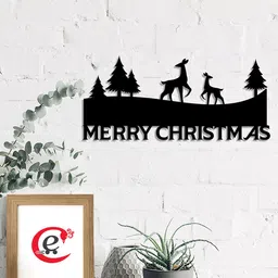 eCraftIndia  Black Merry Christmas Wooden Wall Decor-image-81
