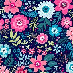 Wallpics Blue & Pink Printed Self-Adhesive Wallpaper-13