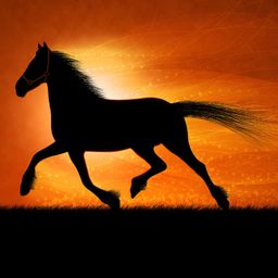 Wallpics Black & Red Horse Printed Self-Adhesive Wallpaper-picture-5