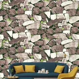 Jaamso Royals Grey Printed Self Adhesive Wall Sticker-image-21