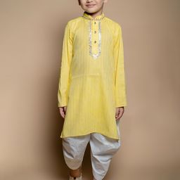 BAESD Boys Embroidered Regular Mirror Work Kurta with Patiala Set-23
