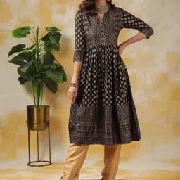 Rangita Ethnic Motifs Printed Gathered Anarkali Kurta-picture-53