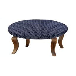 Stylista Blue & White Floral Printed Waterproof Round Elasticated 2 Seater Table Cover-image-31