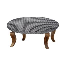 Stylista Grey & Black Geometric Printed Waterproof Round 2 Seater Table Cover-34