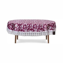Stylista Purple Printed Waterproof 10 Seater Table Cover-11