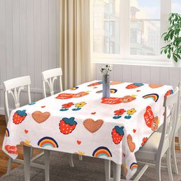 Arrabi Kids Pink & Orange Printed 8-Seater Table Cover-41