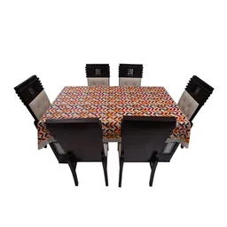DREAM CARE White & Yellow Printed 6 & 8 Seater Waterproof Rectangle Table Cover-10