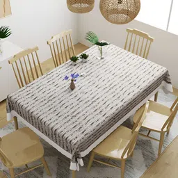 Aura Grey & White Striped Waterproof 6 Seater Table Cover-image-76