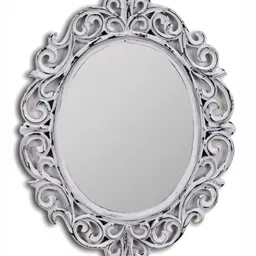 VAS collection home White Textured Wooden Wall Mirror-picture-35