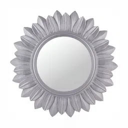 VAS collection home Ethnic Motifs White Wooden Wall Mirror-51