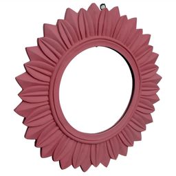 VAS collection home Maroon Self Design MDF Wall Mirror-12