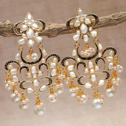 Crunchy Fashion Gold-Plated Classic Drop Earrings-33