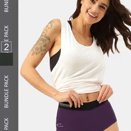 FREECULTR Women Pack Of 2 Antibacterial Boxer Briefs-image-74