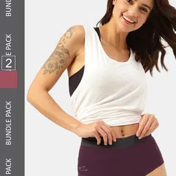 FREECULTR Women Pack Of 2 Antibacterial Boxer Style Briefs-image-71