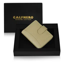 CALFNERO Unisex Cream-Coloured Leather Card Holder-picture-49