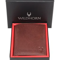 WildHorn Unisex Maroon Leather Card Holder-image-73