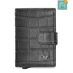 WildHorn Unisex Black Textured Card Holder-image-60