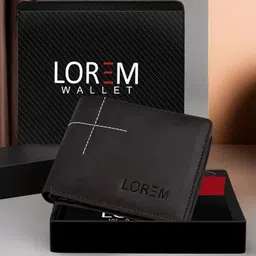 LOREM Men Leather Two Fold Wallet-32