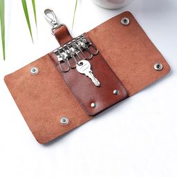 Aditi Wasan Brown Textured Vintage Key Holder-48
