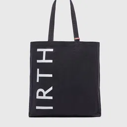 IRTH Typography Printed Structured Tote Bag-image-14